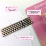 Kit - 5 Brocas Chama Diamantadas (Azul)