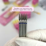 Kit - 5 Brocas Chama Diamantadas (Azul)