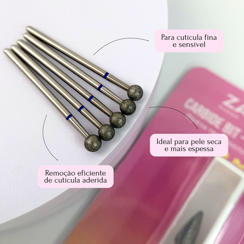 Kit - 5 Brocas Esféricas (Azul)